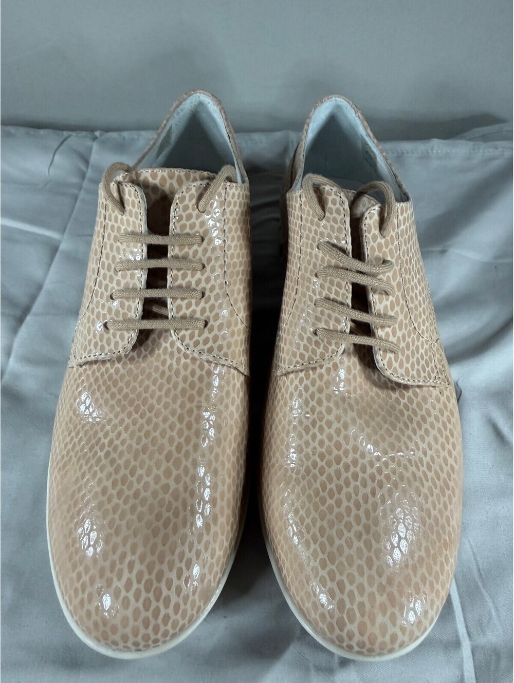 Marc Joseph New York Beige Leather Upper Oxford Shoes Size 7.5